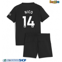 Maglie da calcio Manchester City Nico Gonzalez #14 Seconda Maglia Bambino 2025-26 Manica Corta (+ Pantaloni corti)
